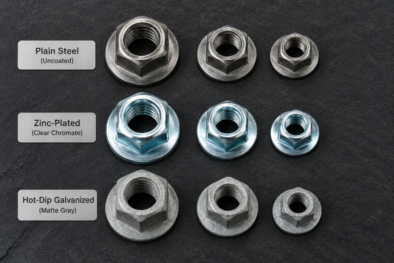 flange lock nut materials 